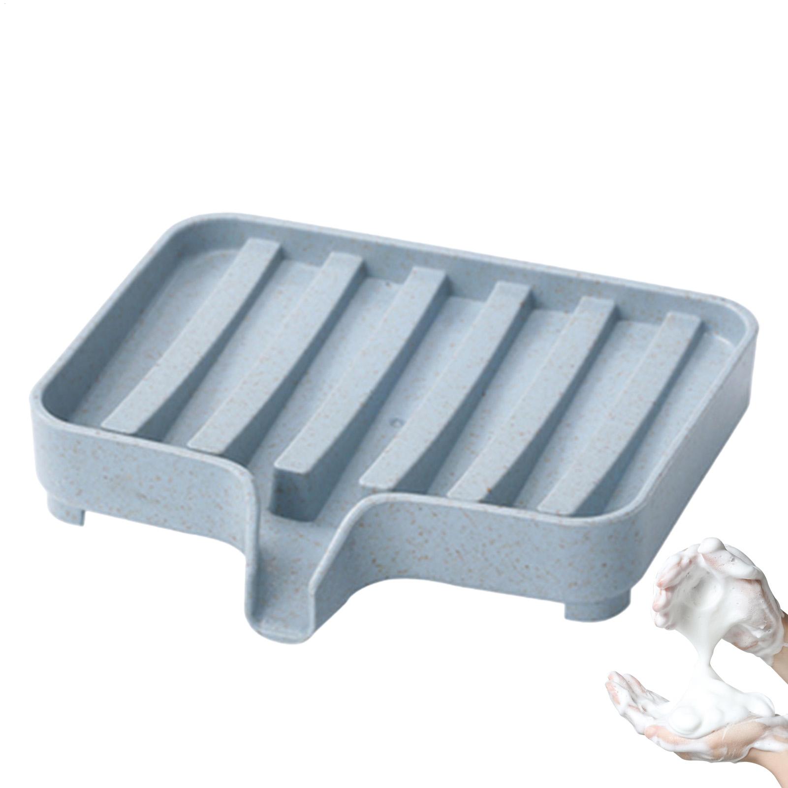 Soap Dish Draining - 排水機能付き石鹸置き、石鹸トレイ、シャワー用石鹸収納、バスルームアクセサリー、多目的家庭用石鹸排水ラック（浴室用）