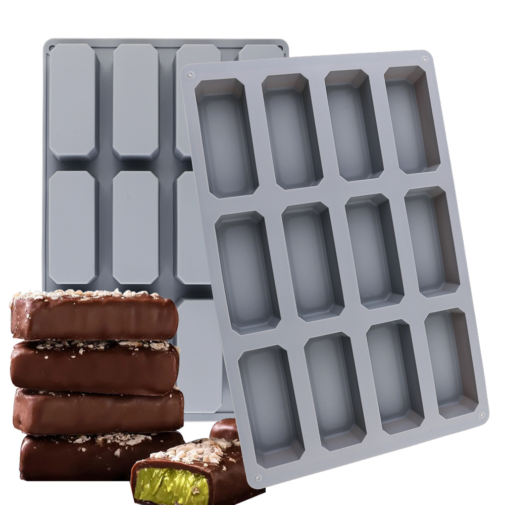 Soap Making Jelly - シリコン製の長方形ケーキ型は、長いケーキ、フルーツアイス、石鹸、チョコレートバー、ゼリー、バター、キャンドルなどを作るのに使用できます。