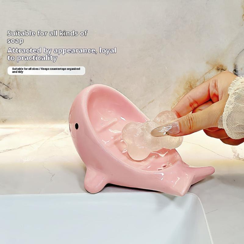 Soap Dish Draining - 新発売のクリエイティブなクジラ型石鹸皿は、家庭、浴室、トイレでの使用に適しており、高級石鹸の水切りと収納に役立つソリューションを提供します。
