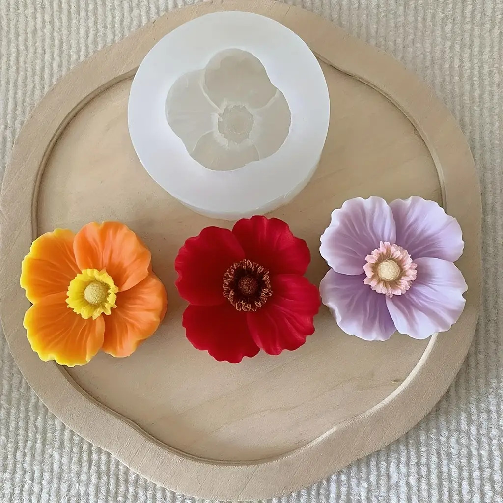 Soap Making Gifts - 花の形をしたシリコンキャンドル型、石鹸、粘土、樹脂工芸品、家の装飾、さまざまなホリデーギフトの作成に使用できます。