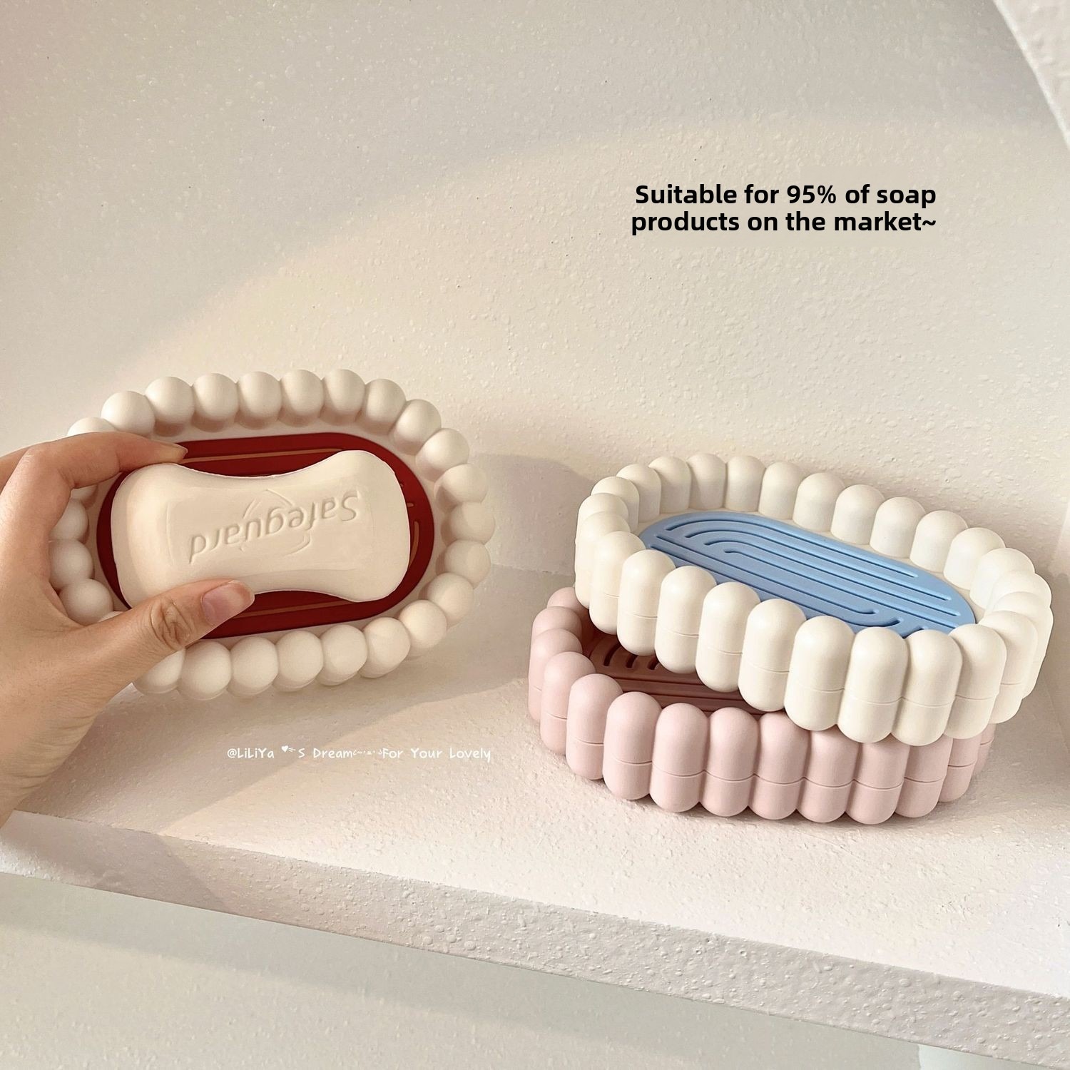 Soap Dish Draining - 浴室用石鹸箱 プラスチック製石鹸置き 水切り穴付き 石鹸ホルダー 家庭用石鹸収納トレイ