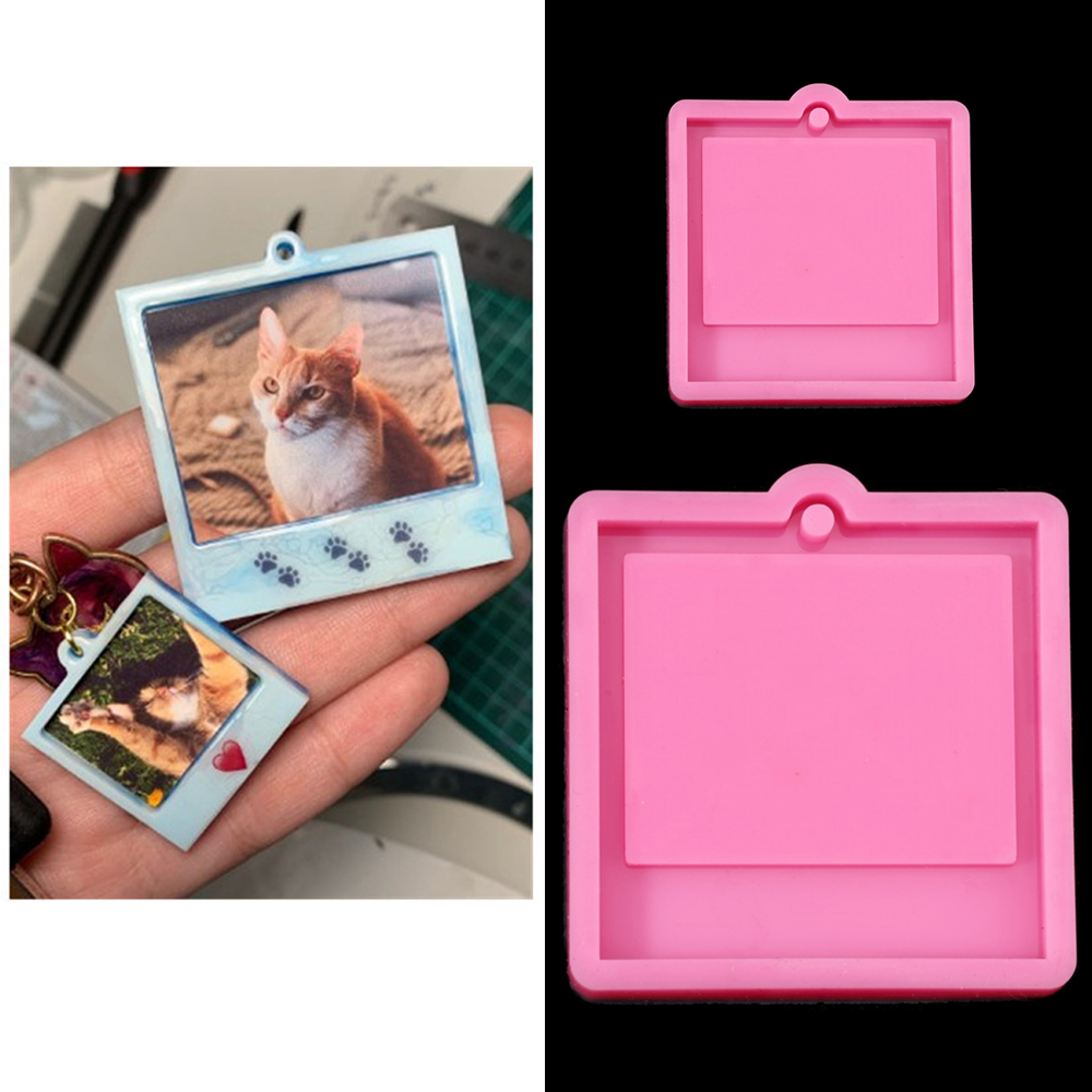 Soap Making Guide - フォトフレームエポキシ樹脂キーホルダー型猫犬タグペンダントシリコーン型 DIY 鋳造工芸品ジュエリーメイキングアクセサリー