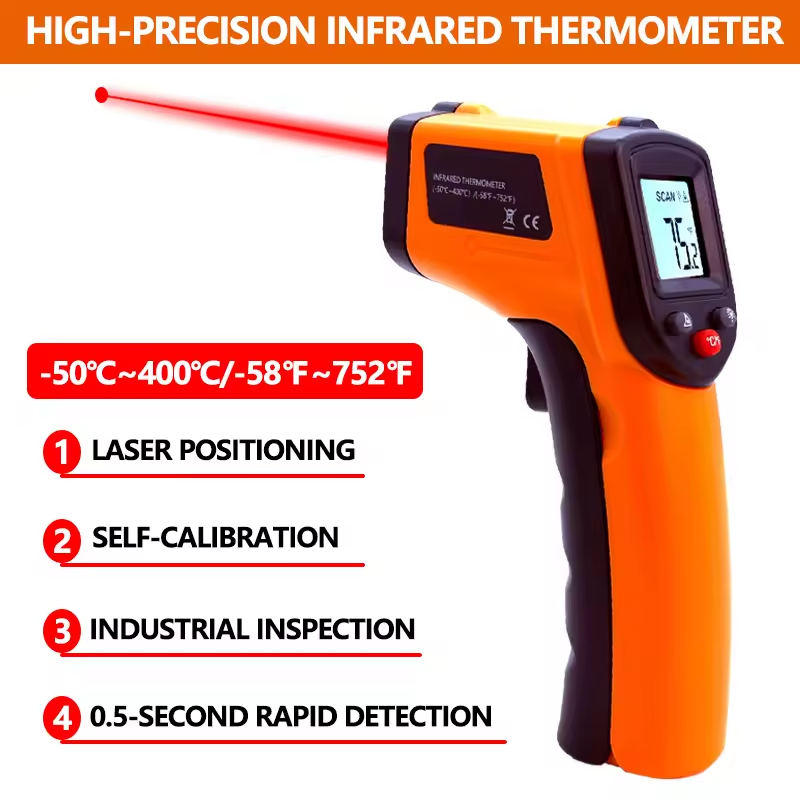 Soap Making Thermometer - 新しい赤外線温度計ハンドヘルド温度計非接触レーザー熱テスター-50-400 ° 産業用、家庭用、自動車用C