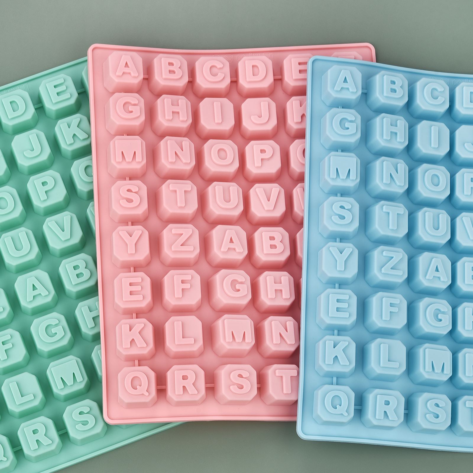 Soap Making Supplies Australia - 48 文字英語アルファベット文字シリコーン型石鹸型ケーキカップケーキベーク耐熱皿チョコレート石鹸 Diy デコレーションツール金型