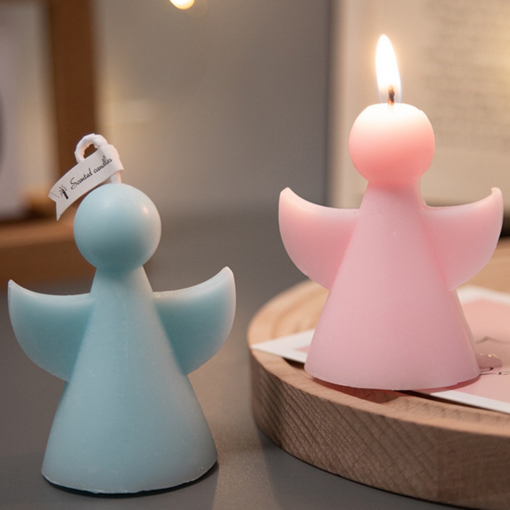 Soap Making Gifts - 丸い頭の翼を持つアクリルキャンドルモールド,幾何学的な人形,プラスチック金型,家の装飾,ギフト,マルチサイズ