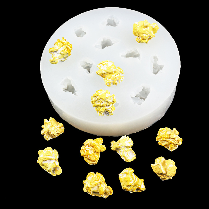 Soap Making Jelly - ケーキデコレーション用ポップコーンシリコン型,12穴,フォンダン,キャンディー,チョコレート,ゼリー,ゼリー,石鹸,ベーキングアクセサリー