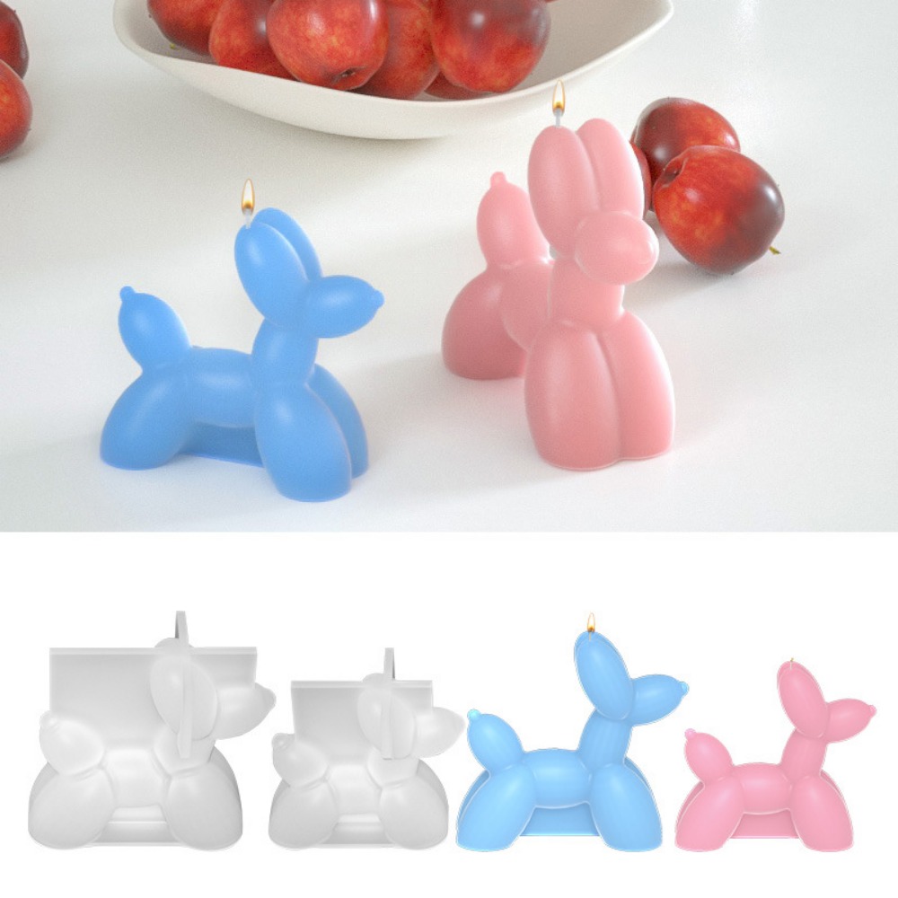 Soap Making Gifts - 子犬と動物の犬のためのミニバルーンキャンドル,シリコンソープコーン,樹脂ペンダント,チョコレートギフト