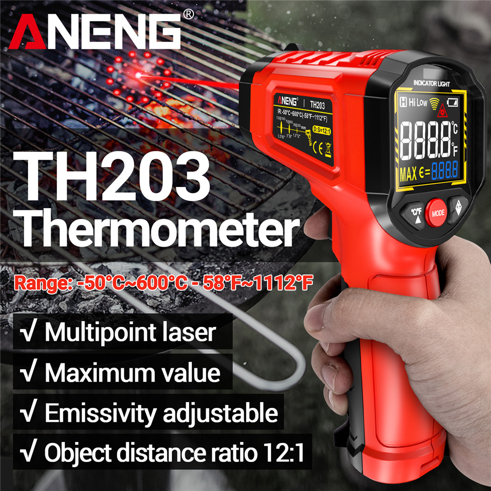 Soap Making Thermometer - ANENG TH203 スマート工業用赤外線温度計 -50 〜 600