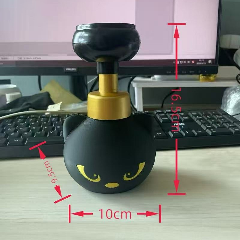 Soap Making Jar - 新しい可愛い猫の足型フォームソープディスペンサー、面白い可愛い猫の足型フラワーシェイプフォームソープポンプボトル、猫好きへのギフト、バスルームの装飾