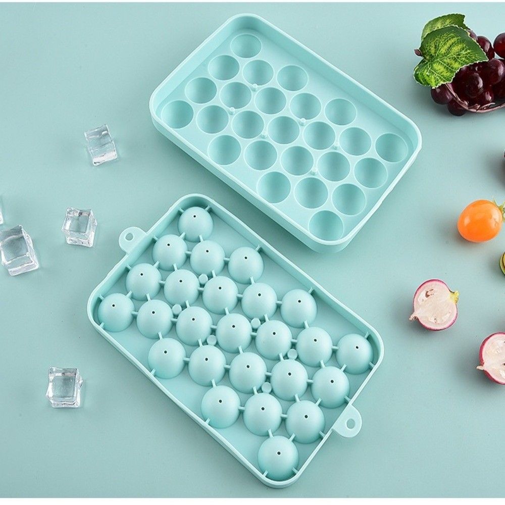 Soap Making Guide - クリエイティブシリコングレープボール型 25グリッド丸型手作り石鹸型 柔軟な再利用可能なアイスキューブ型 バーパーティー用