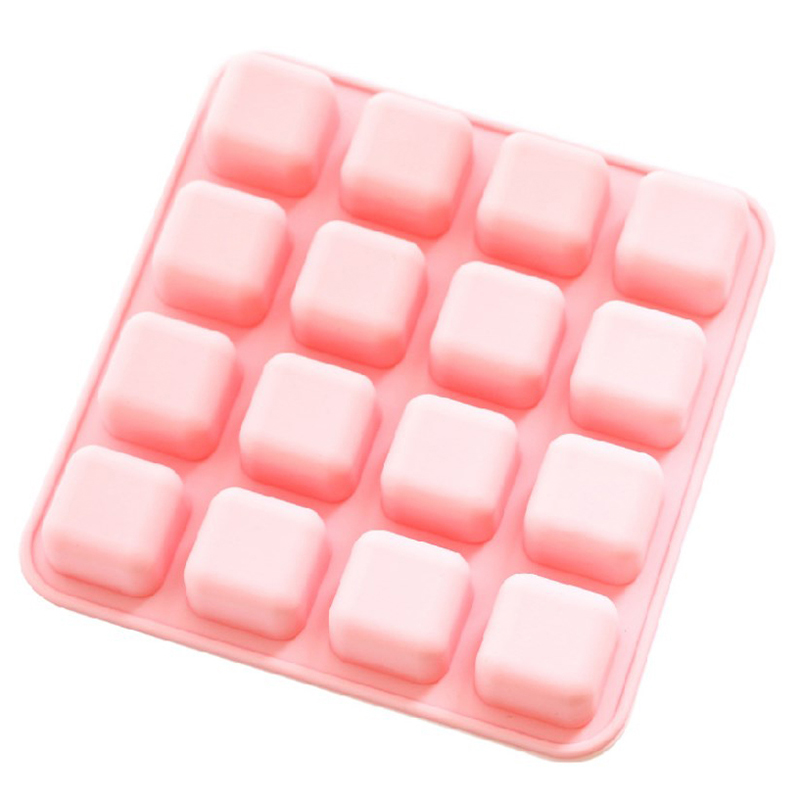 ● 16個取り正方形ケーキ型シリコンモールド、ゼリー、チョコ - Soap Making Jelly のレビューと価格
