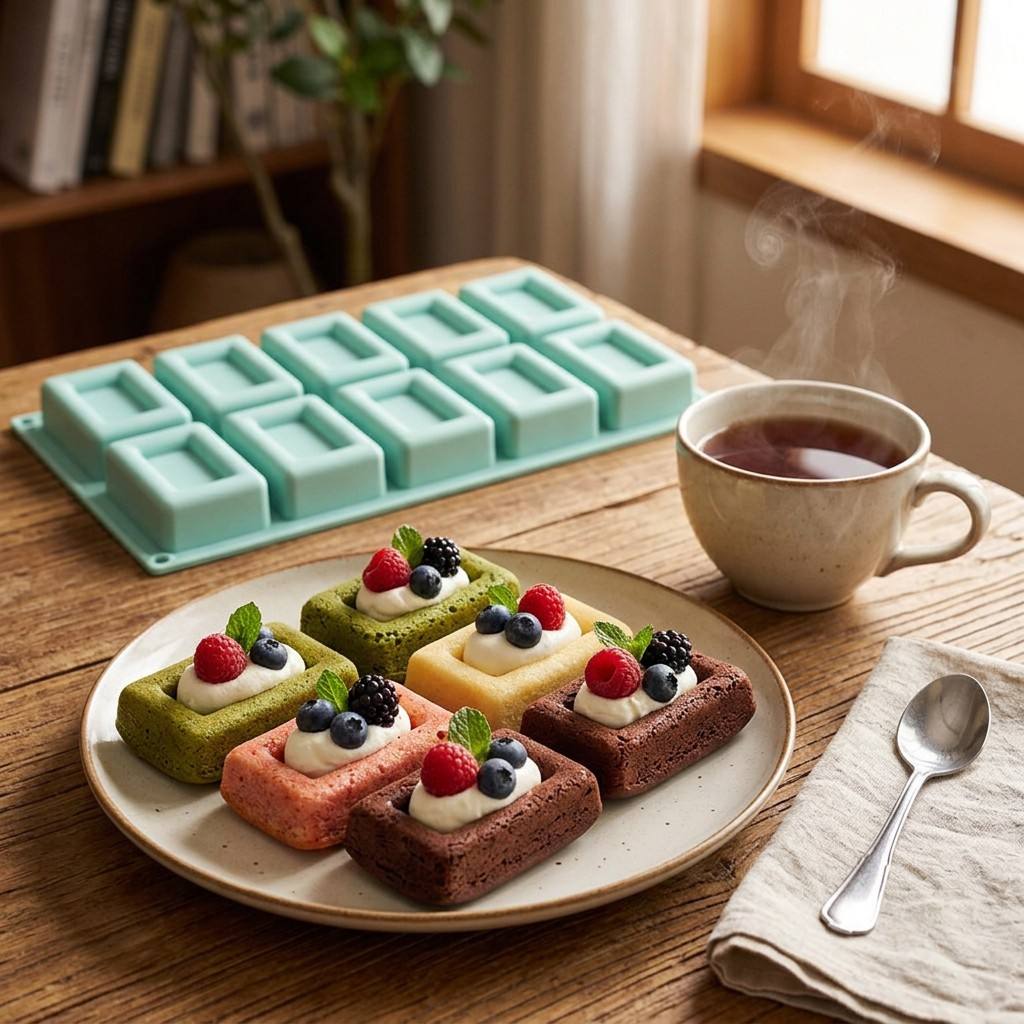 ノンスティック10穴長方形シリコン製ベーキングモールド、フレ - Soap Making Jelly のレビューと価格