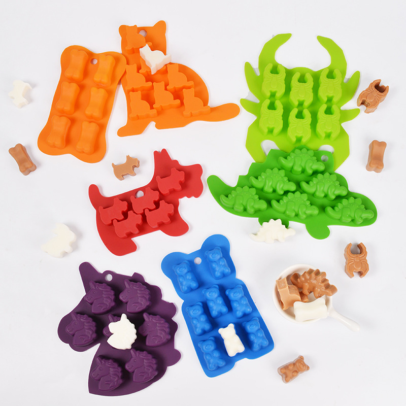 動物のクマの猫の形をしたシリコンベーキングモールド,動物の形 - Soap Making Jelly のレビューと価格