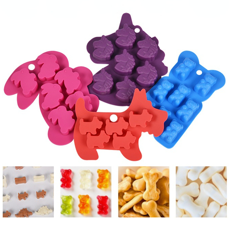 動物のクマの猫の形をしたシリコンベーキングモールド,動物の形 - Soap Making Jelly のレビューと価格