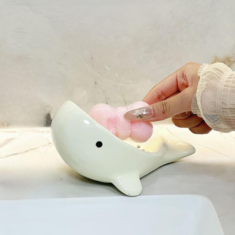 新発売のクリエイティブなクジラ型石鹸皿は、家庭、浴室、トイレ - Soap Dish Draining のレビューと価格