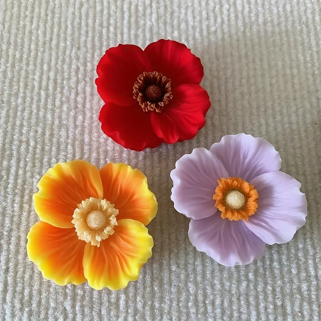 花の形をしたシリコンキャンドル型、石鹸、粘土、樹脂工芸品、家 - Soap Making Gifts のレビューと価格
