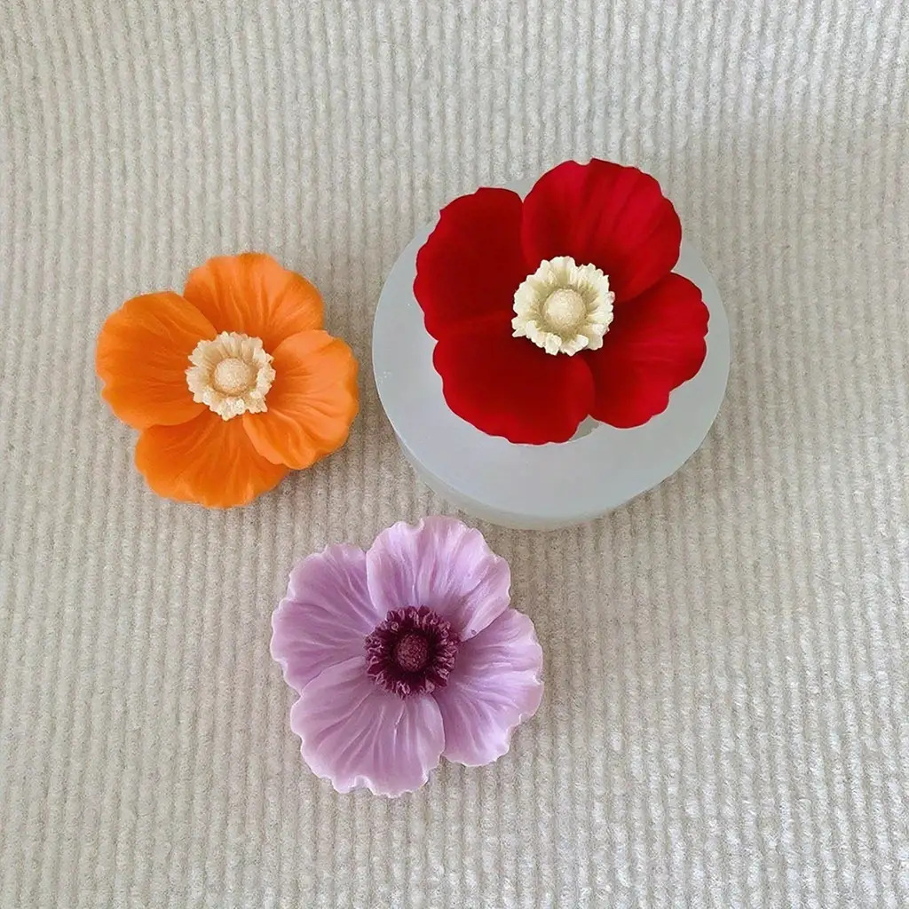 花の形をしたシリコンキャンドル型、石鹸、粘土、樹脂工芸品、家 - Soap Making Gifts のレビューと価格