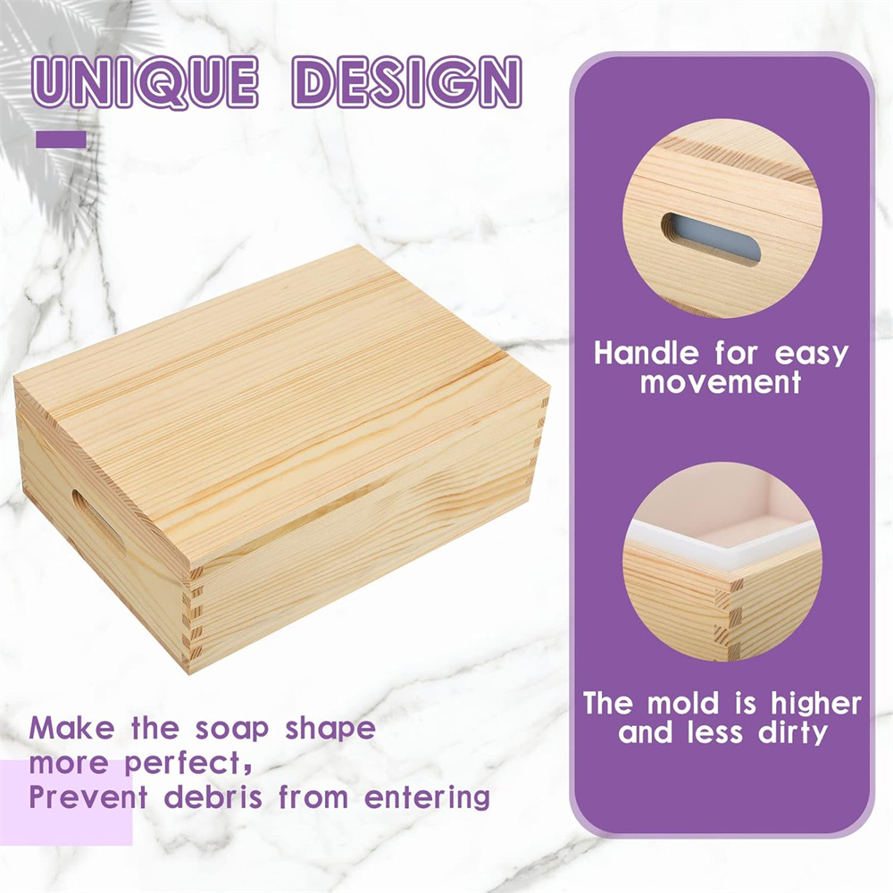 大型石鹸型長方形シリコンライナーモールド木箱と蓋付き DIY - Soap Making Book のレビューと価格