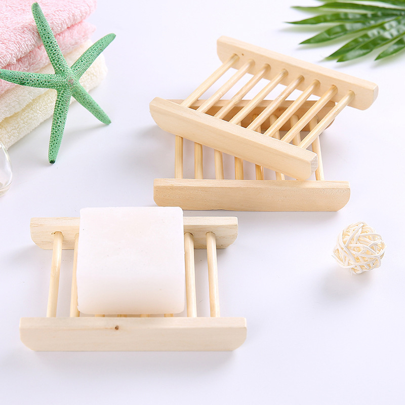 木製ソープディッシュトレイ浴室石鹸ホルダーポータブルシャワー - Soap Dish Draining のレビューと価格