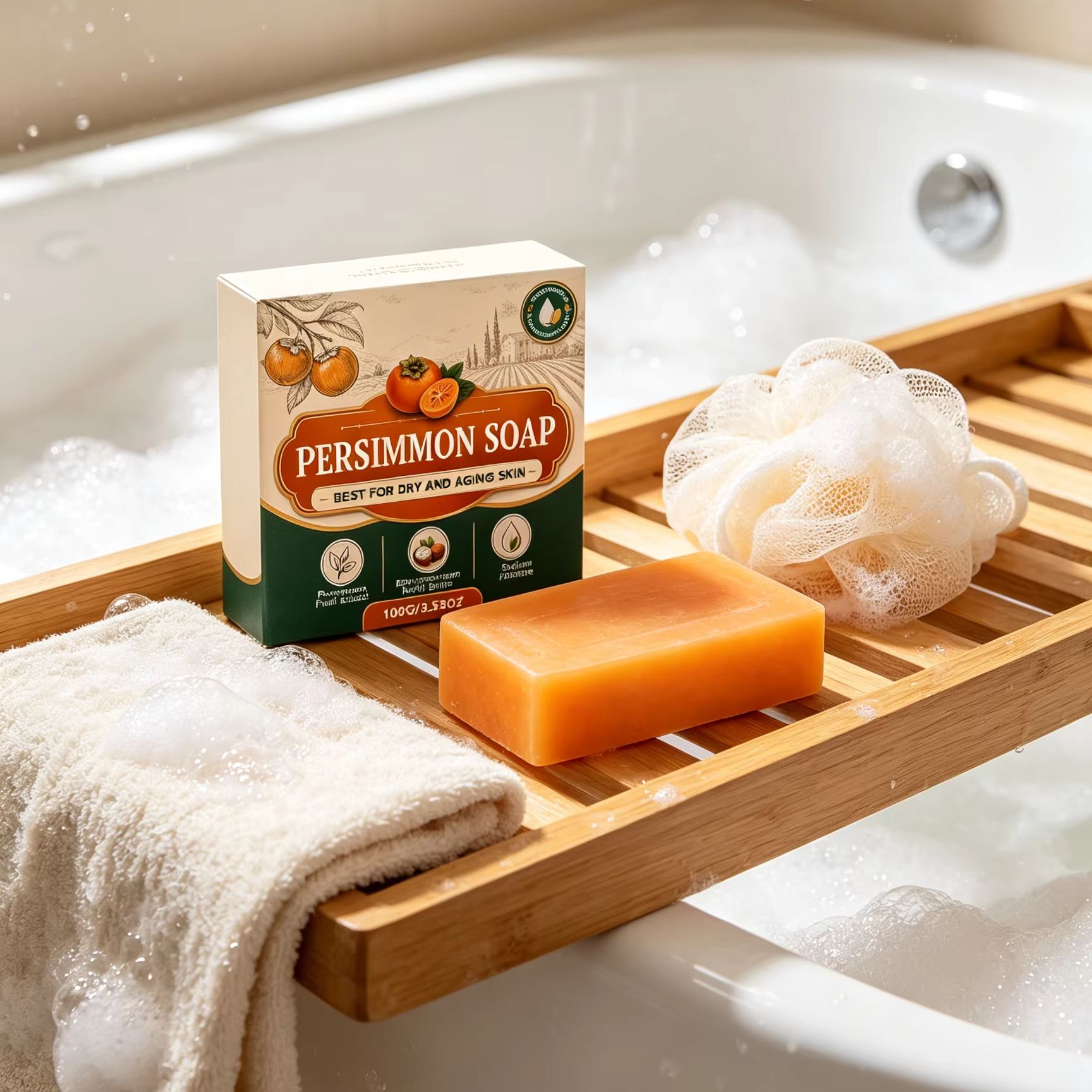 柿石鹸 体臭除去 乾燥改善 リフレッシュ 濃厚泡立ち 天然シ - Shea Butter Raw のレビューと価格