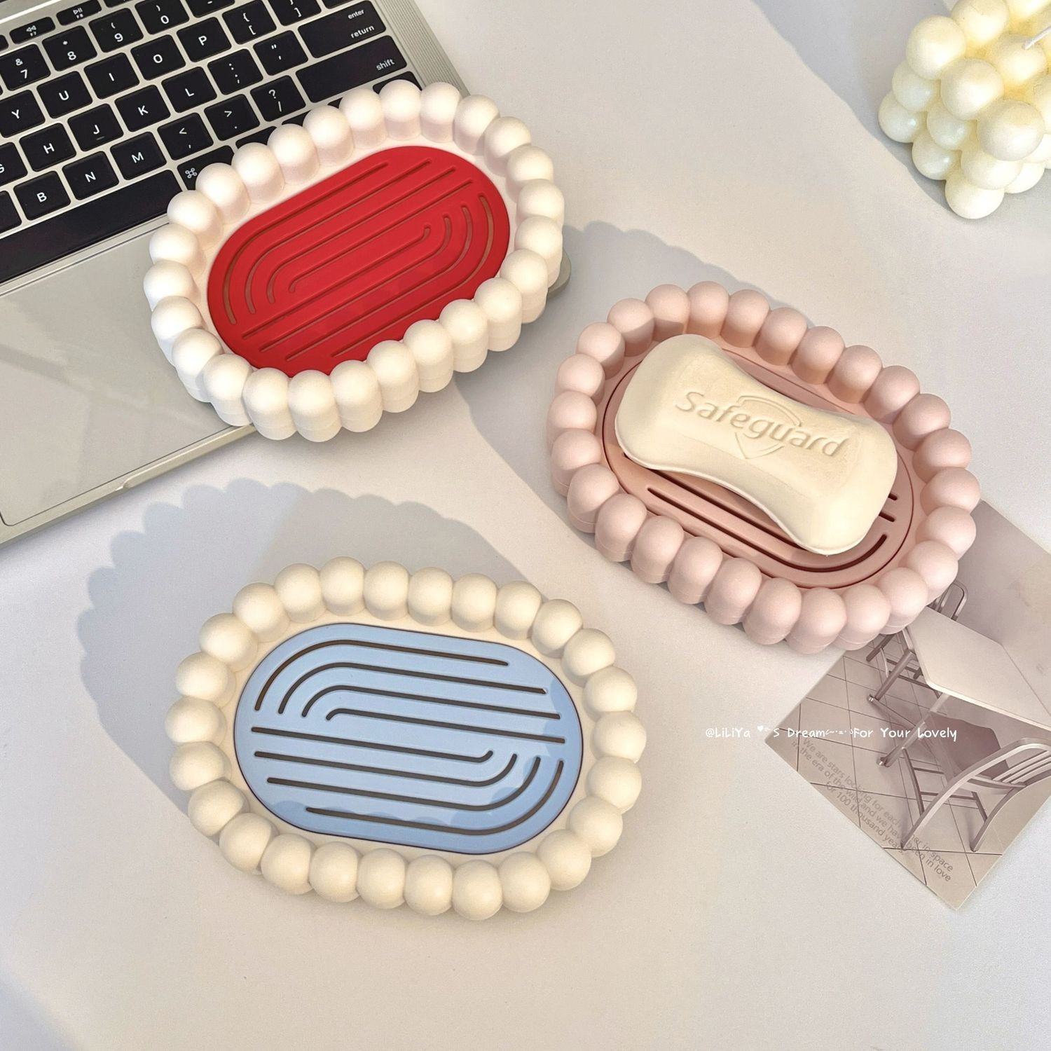浴室用石鹸箱 プラスチック製石鹸置き 水切り穴付き 石鹸ホル - Soap Dish Draining のレビューと価格