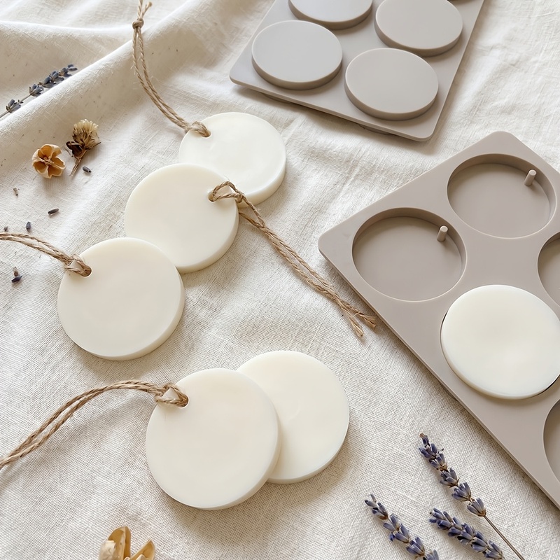 6個の丸いタグ型シリコンモールド DIYアロマセラピーワック - Soap Making Instructions のレビューと価格