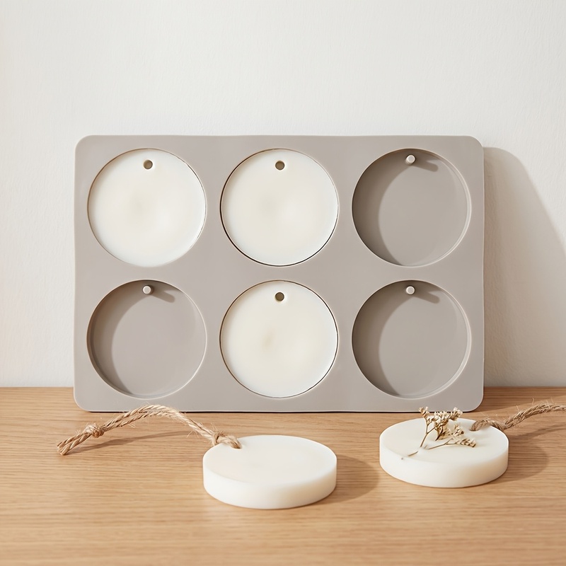 6個の丸いタグ型シリコンモールド DIYアロマセラピーワック - Soap Making Instructions のレビューと価格