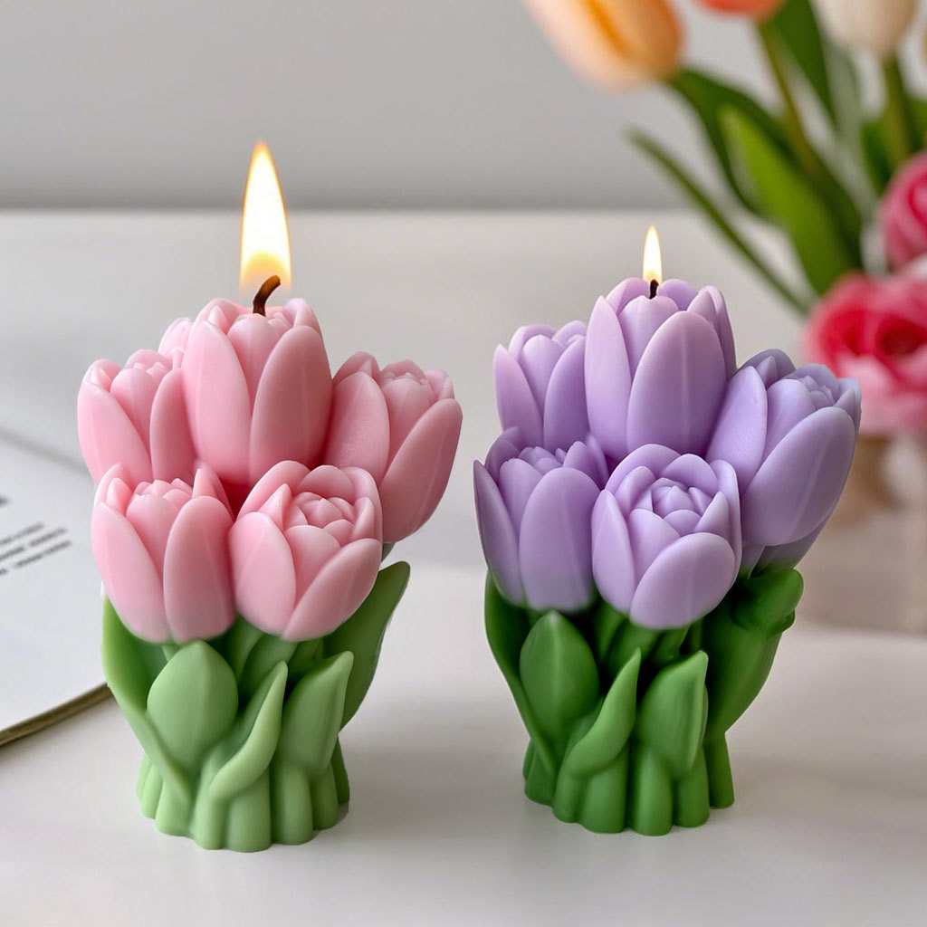 バレンタインデーのギフトチューリップ花束シリコーン型 DIY - Soap Making Gifts のレビューと価格