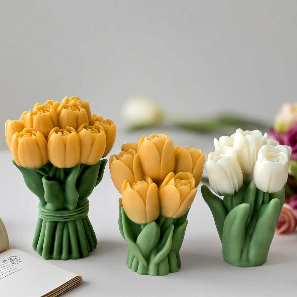 バレンタインデーのギフトチューリップ花束シリコーン型 DIY - Soap Making Gifts のレビューと価格