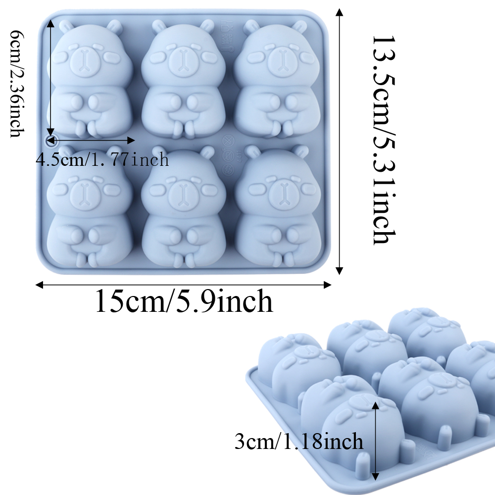 かわいいカピバラの形をしたシリコンケーキ型1個。チョコレート - Soap Making Jelly のレビューと価格