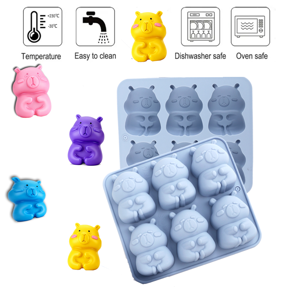 かわいいカピバラの形をしたシリコンケーキ型1個。チョコレート - Soap Making Jelly のレビューと価格