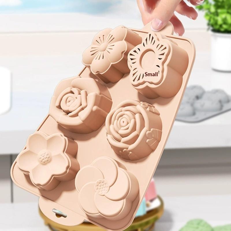 SUフラワーシリコンモールド、6つの異なる花の形のベーキング - Soap Making Jelly のレビューと価格