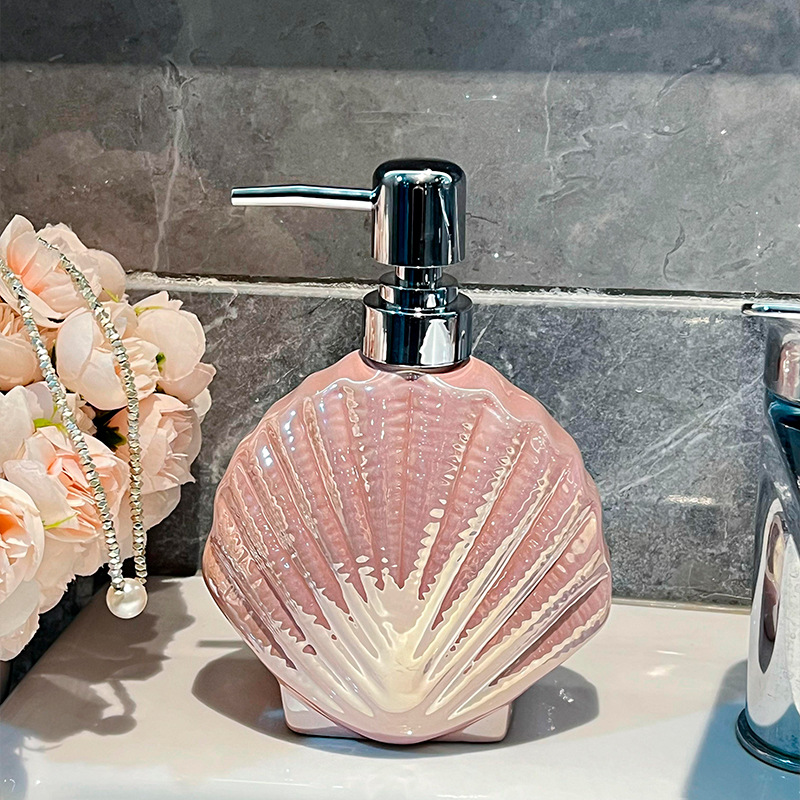 セラミックプレス分離ボトルシェル型液体石鹸ディスペンサー手指 - Soap Making Jar のレビューと価格