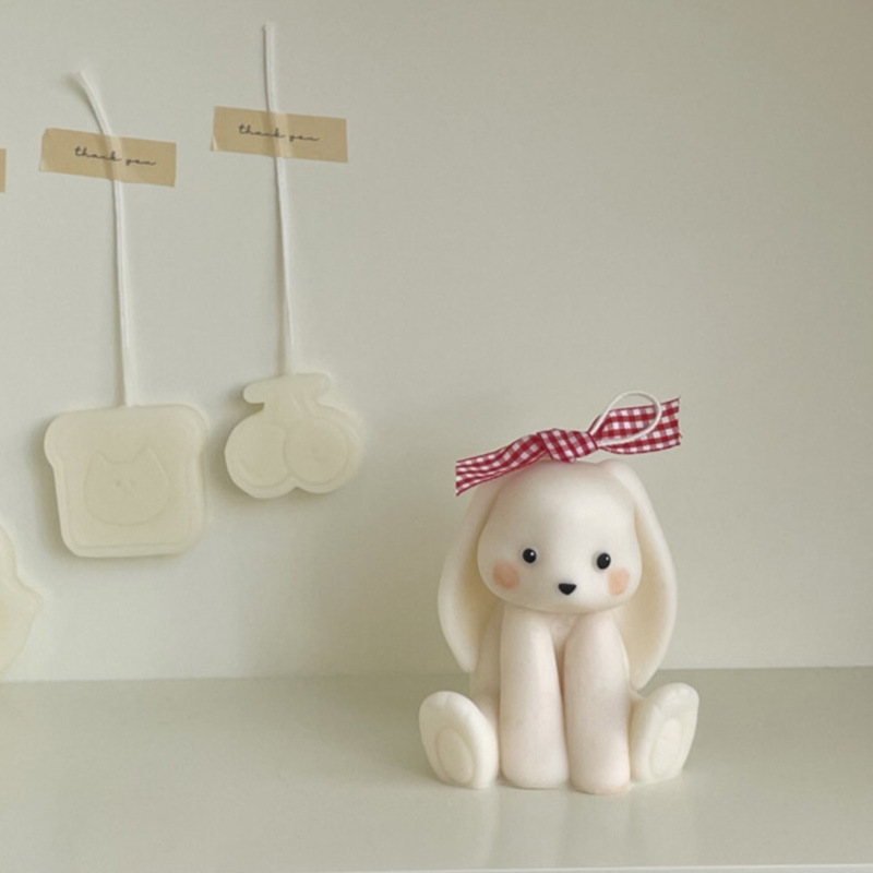 ウサギの形をしたシリコンキャンドル型,かわいい3Dウサギ,動 - Soap Making Gifts のレビューと価格