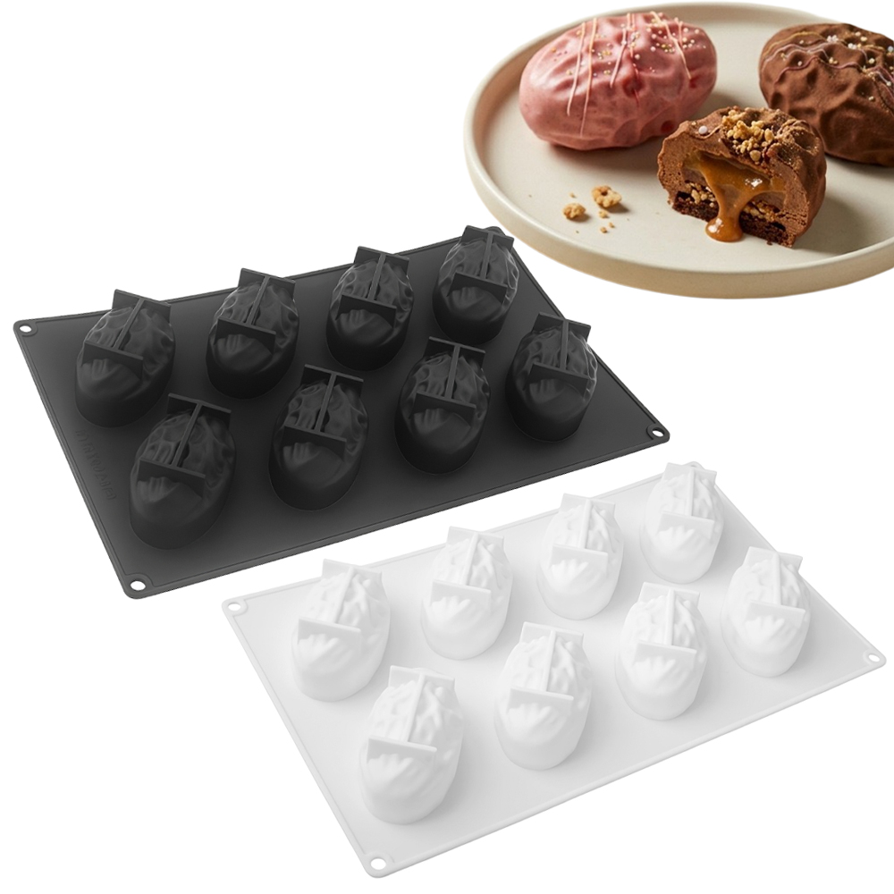 3または8セルのナツメヤシ型食品グレードシリコンムースケーキ - Soap Making Supplies Australia のレビューと価格