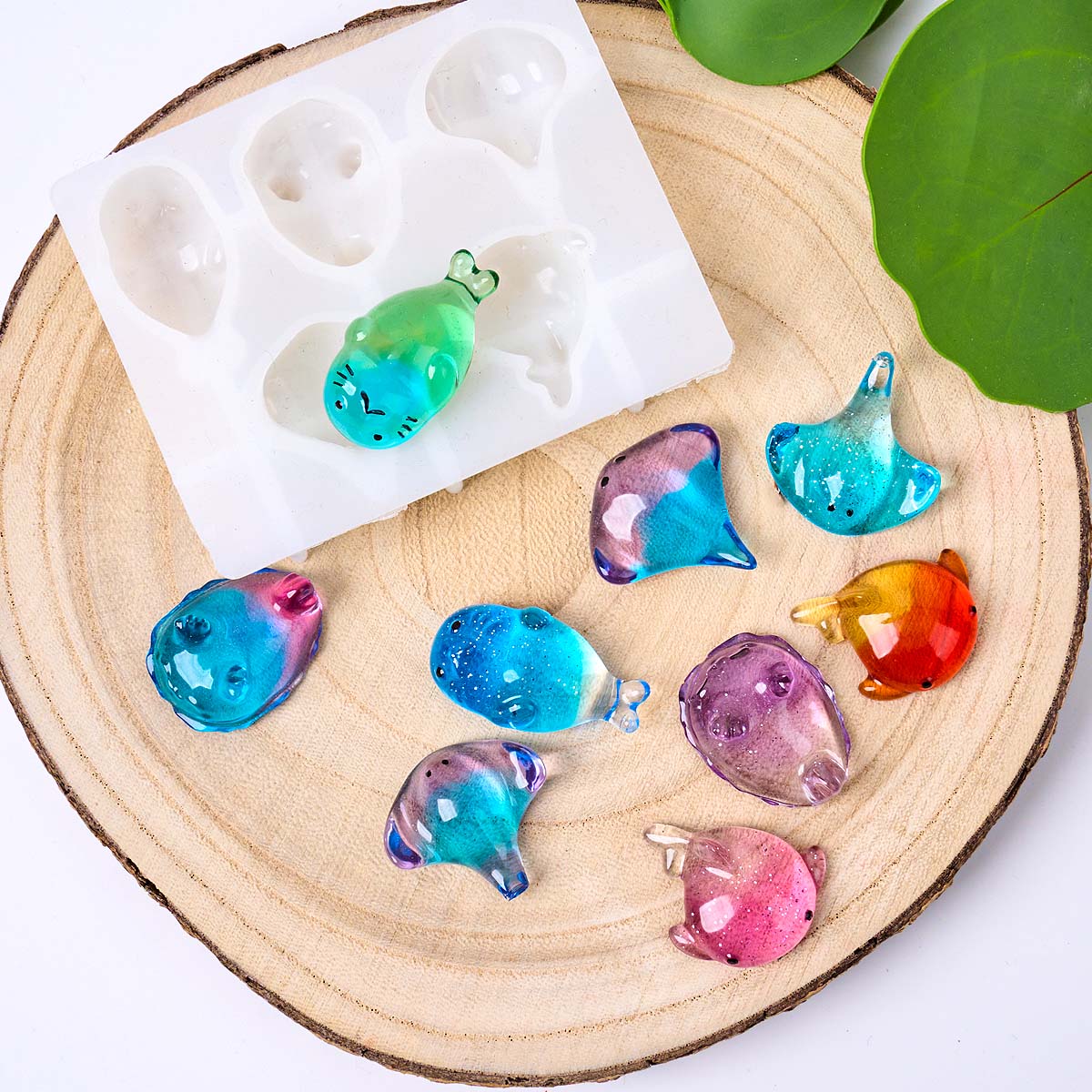 3Dヒーリング可愛いマンタ鯨シリコンモールドDIYキーホルダ - Soap Making Activity のレビューと価格