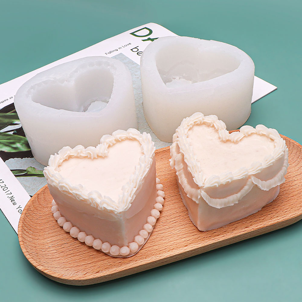 楽しいハートケーキ型キャンドルシリコーン型 DIY 手作り石 - Soap Making Gifts のレビューと価格