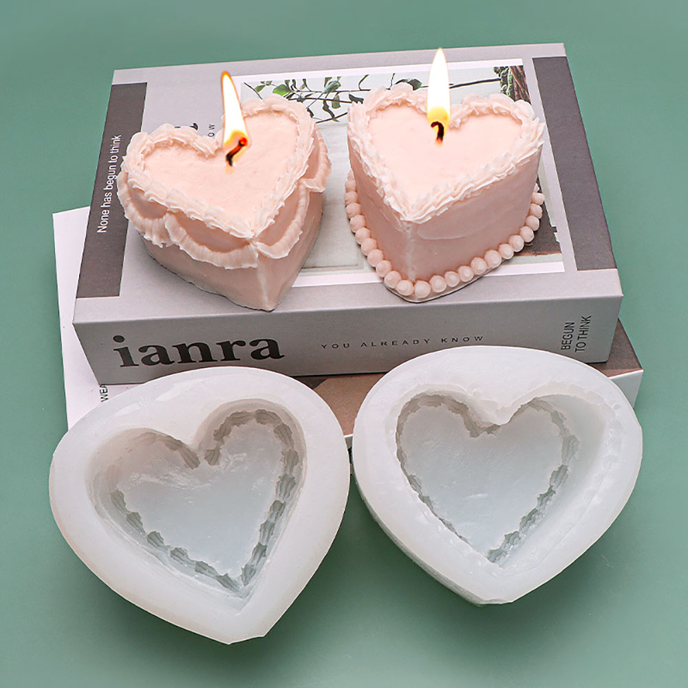 楽しいハートケーキ型キャンドルシリコーン型 DIY 手作り石 - Soap Making Gifts のレビューと価格