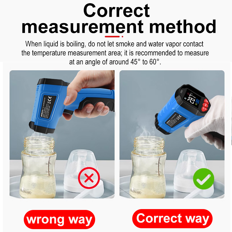 赤外線非接触デジタル温度計ハンドヘルド高精度温度センサー工業 - Soap Making Thermometer のレビューと価格