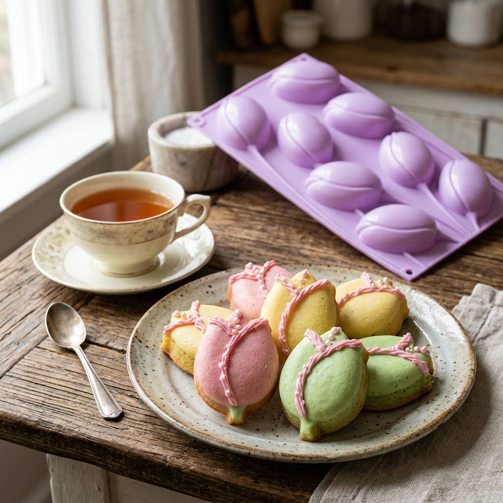 食品グレード8個取りチューリップ型シリコンモールド BPAフ - Soap Making Jelly のレビューと価格
