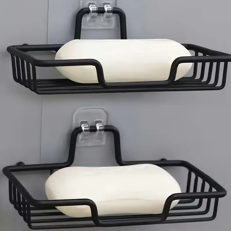 ステンレススチール製ソープディッシュ – 壁掛け、ドリル不要 - Soap Dish Draining のレビューと価格