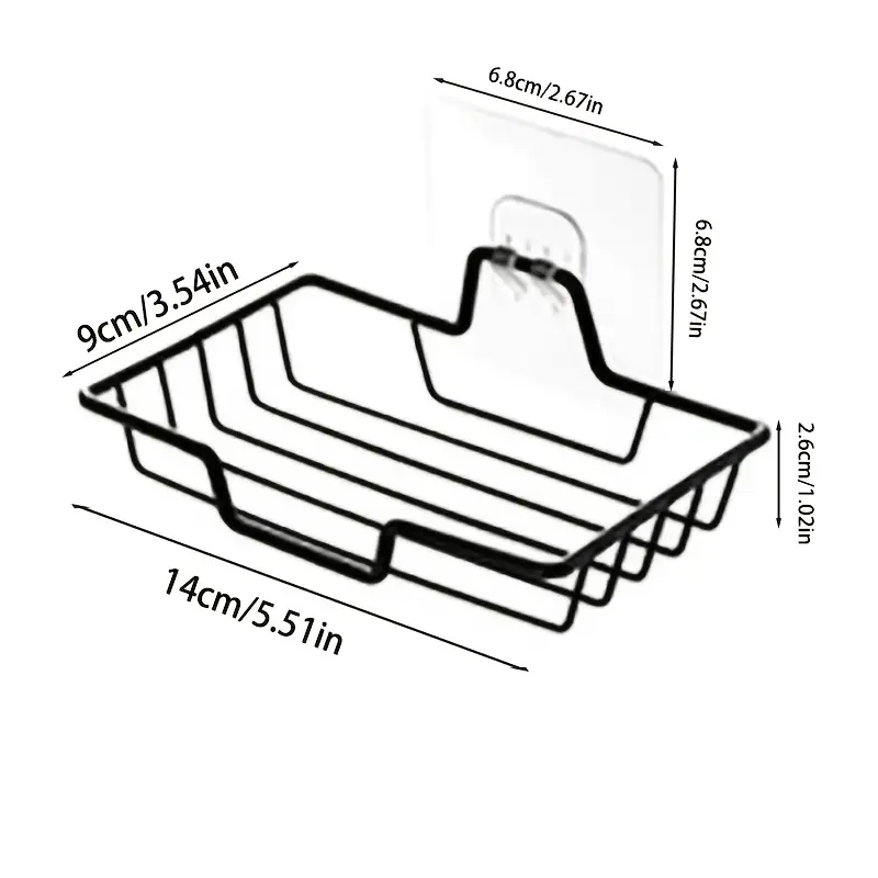 ステンレススチール製ソープディッシュ – 壁掛け、ドリル不要 - Soap Dish Draining のレビューと価格