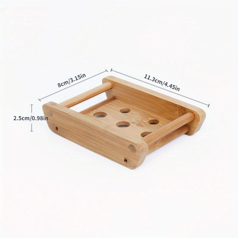 1Pc 竹石鹸箱オーバル石鹸ホルダー天然木製石鹸皿アンチドレ - Soap Dish Draining のレビューと価格