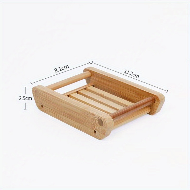 1Pc 竹石鹸箱オーバル石鹸ホルダー天然木製石鹸皿アンチドレ - Soap Dish Draining のレビューと価格