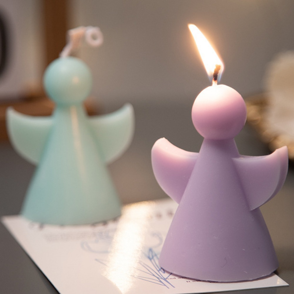 丸い頭の翼を持つアクリルキャンドルモールド,幾何学的な人形, - Soap Making Gifts のレビューと価格