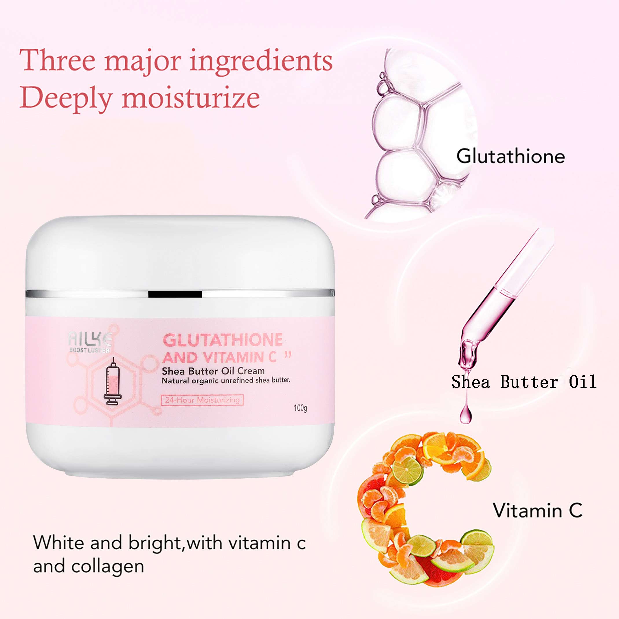 AILKE 美白と美白クリーム、顔と体に適し、シアバターオイ - Shea Butter Raw のレビューと価格