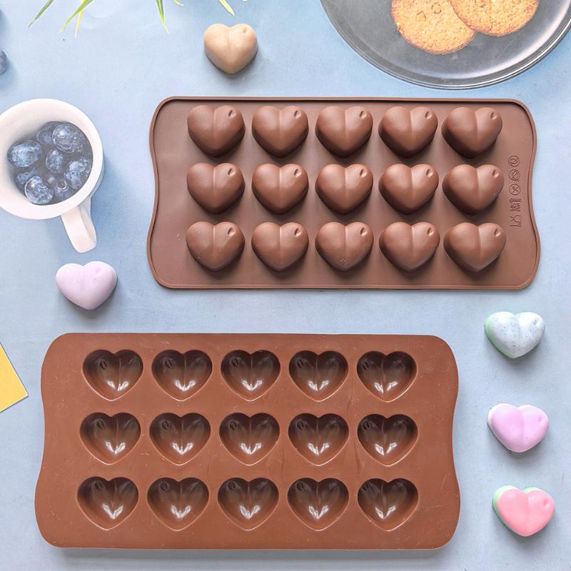 ( ❤️ 15個の空洞が付いたハート型シリコンチョコレートモ - Soap Making Jelly のレビューと価格