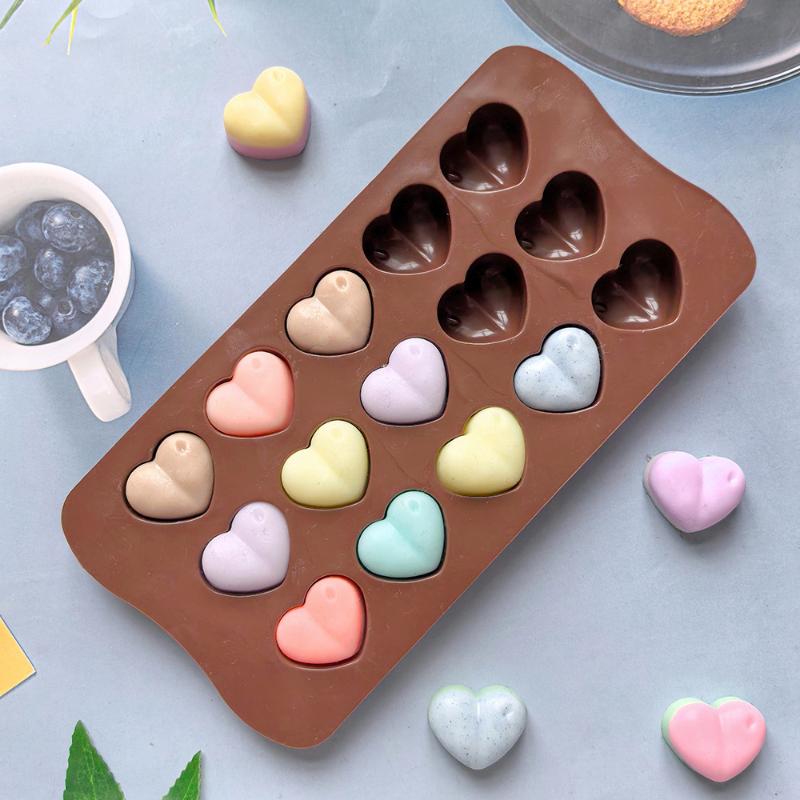( ❤️ 15個の空洞が付いたハート型シリコンチョコレートモ - Soap Making Jelly のレビューと価格