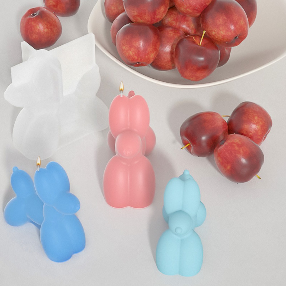 子犬と動物の犬のためのミニバルーンキャンドル,シリコンソープ - Soap Making Gifts のレビューと価格