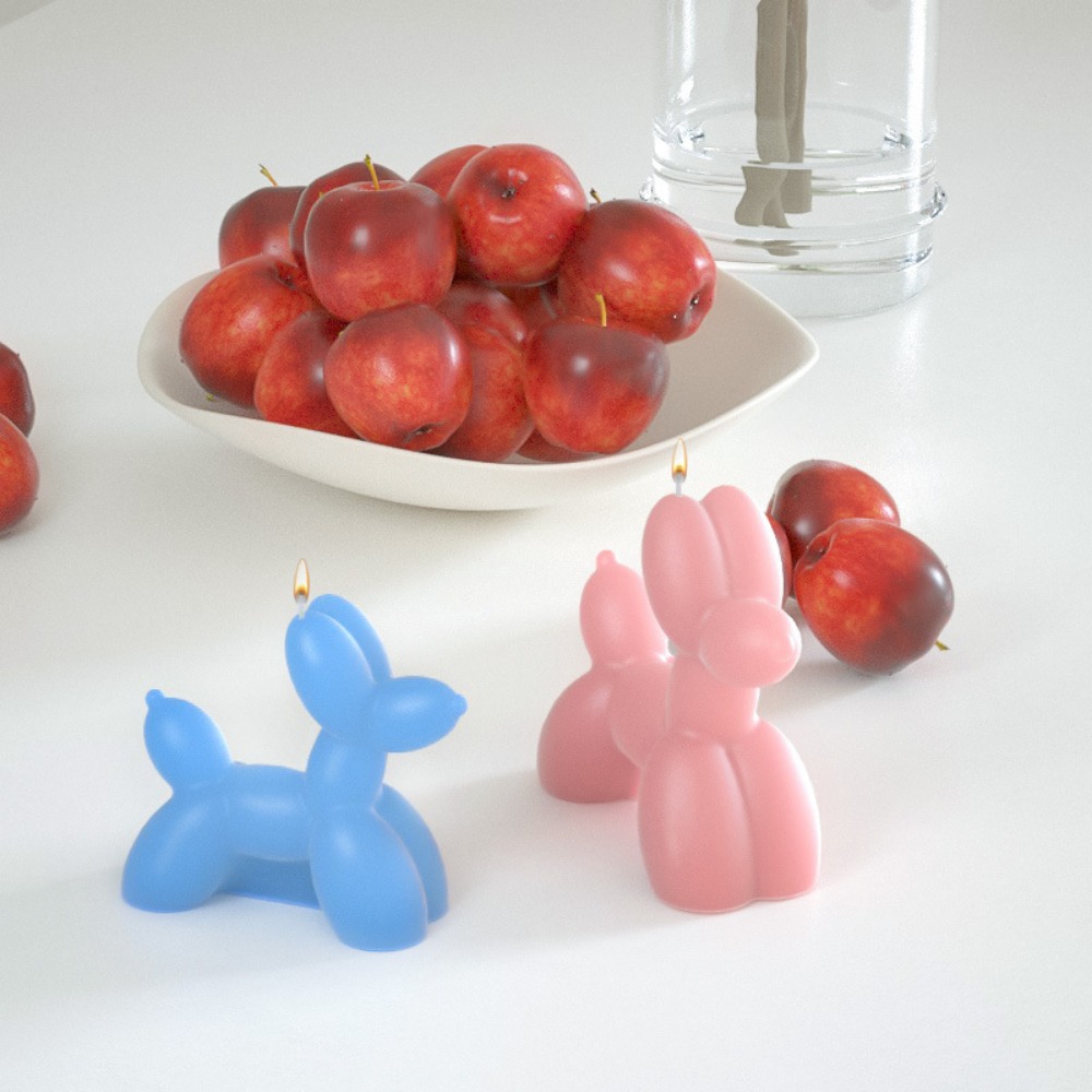 子犬と動物の犬のためのミニバルーンキャンドル,シリコンソープ - Soap Making Gifts のレビューと価格
